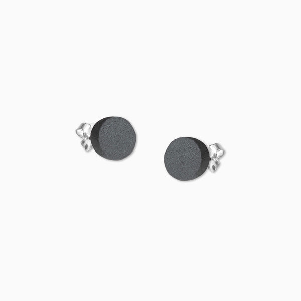 Stud Concrete Circle Earrings - Neutrals