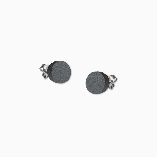 Stud Concrete Circle Earrings - Neutrals