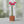 Burnt orange square concrete test tube bud vase with pink flowers