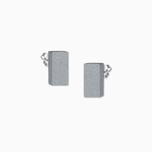 Stud Concrete Bar Earrings - Neutrals