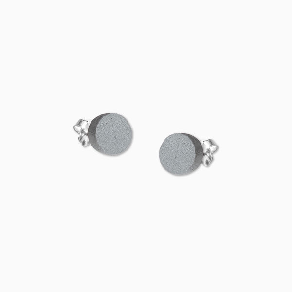 Stud Concrete Circle Earrings - Neutrals