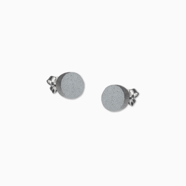 Stud Concrete Circle Earrings - Neutrals