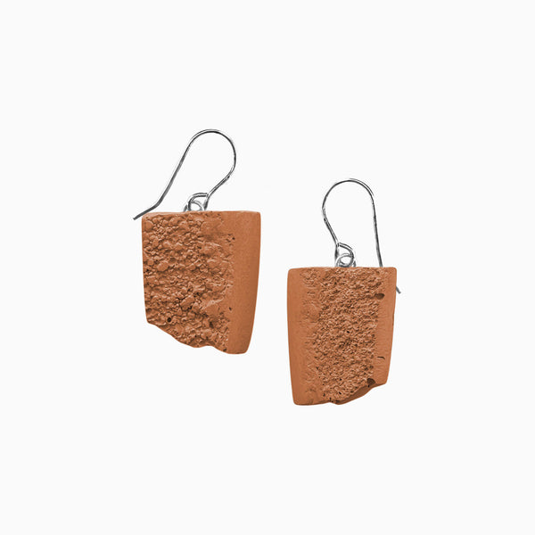 Indent Concrete Pebble Earrings - Hues