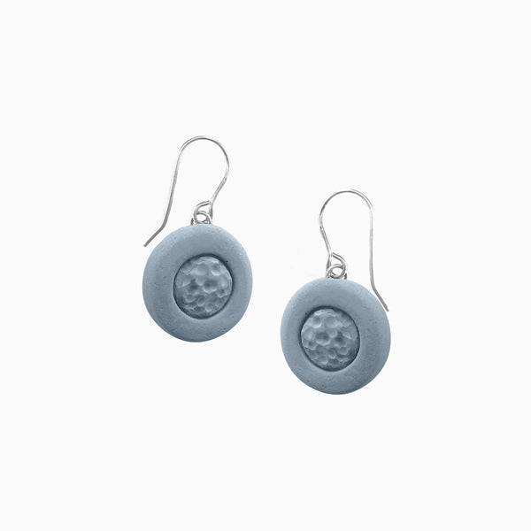 Indent Concrete Circle Earrings - Hues