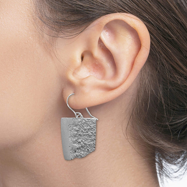 Indent Concrete Pebble Earrings - Hues