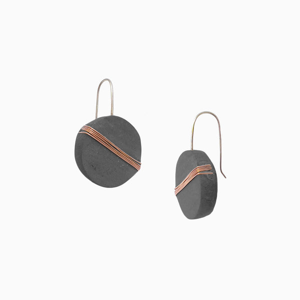 Liana-C-Black-Concrete-Earrings-with-Copper