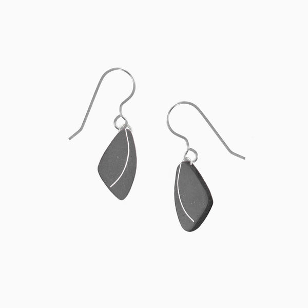 Lianca-Black-Concrete-Triangle-Earring-Titanium-Ear-Wire