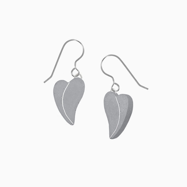 Lianca-Gray-Concrete-Heart-Earring-Titanium-Ear-Wire