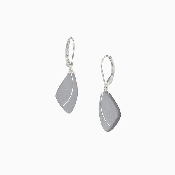 Lianca-Gray-Concrete-Triangle-Earring-Sterling-Ear-Wire