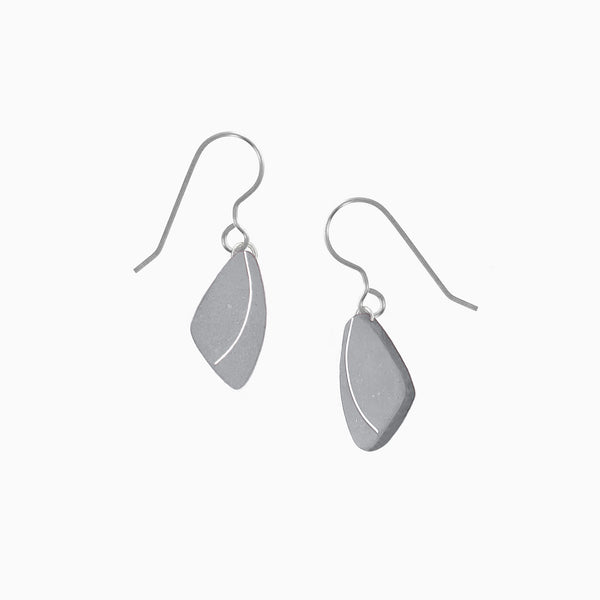 Lianca-Gray-Concrete-Triangle-Earring-Titanium-Ear-Wire