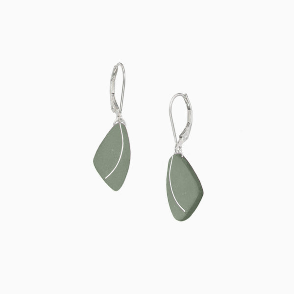 Lianca-Green-Concrete-Triangle-Earring-Sterling-Ear-Wire