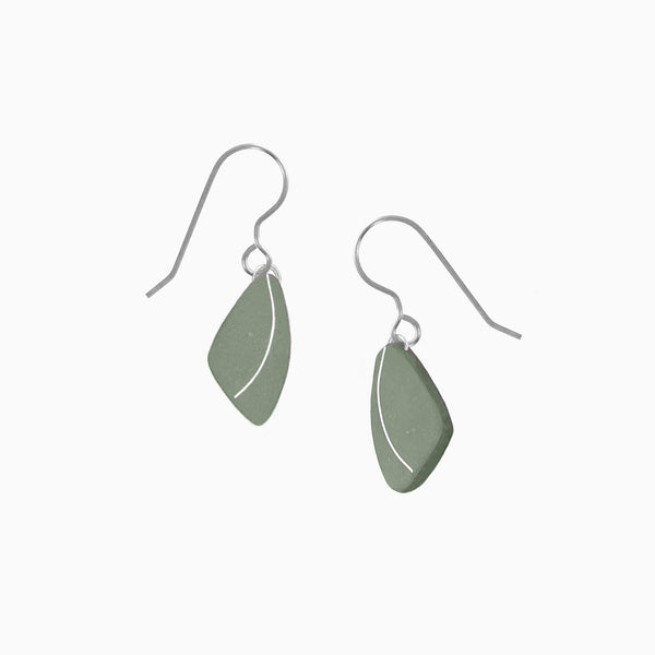 Lianca-Green-Concrete-Triangle-Earring-Titanium-Ear-Wire