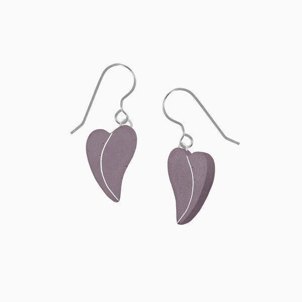 Lianca-Plum-Concrete-Heart-Earring-Titanium-Ear-Wire