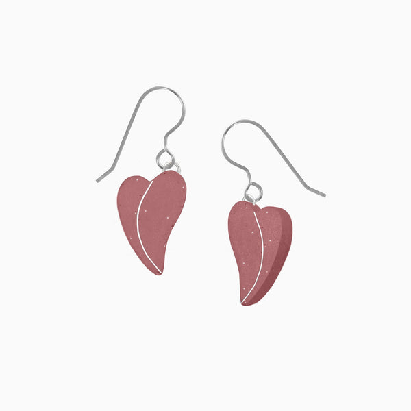 Lianca-Red-Concrete-Heart-Earring-Titanium-Ear-Wire