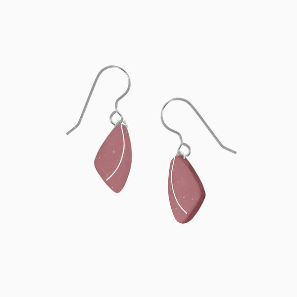 Lianca-Red-Concrete-Triangle-Earring-Titanium-Ear-Wire